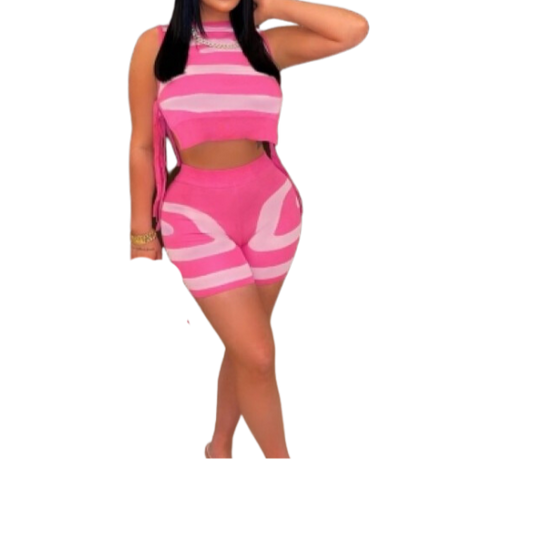 "Pink Zebra" Two Piece Set