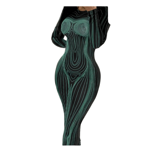 "Shego" Long Sleeve Dress